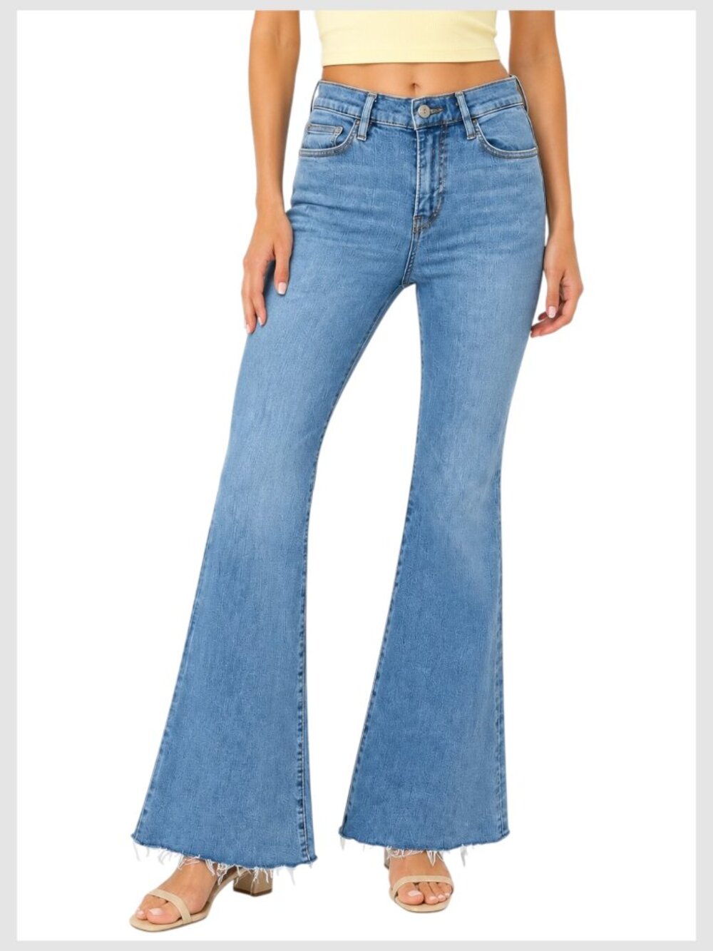 FRAME Le Easy Flare Jeans Blue High Rise 25